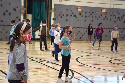 Students in the Newly Renovated Gym
